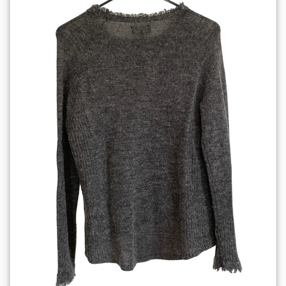 Lucky Brand Long Sleeve Gray Wool Blend Sweater Size Small - Picture 3 of 4